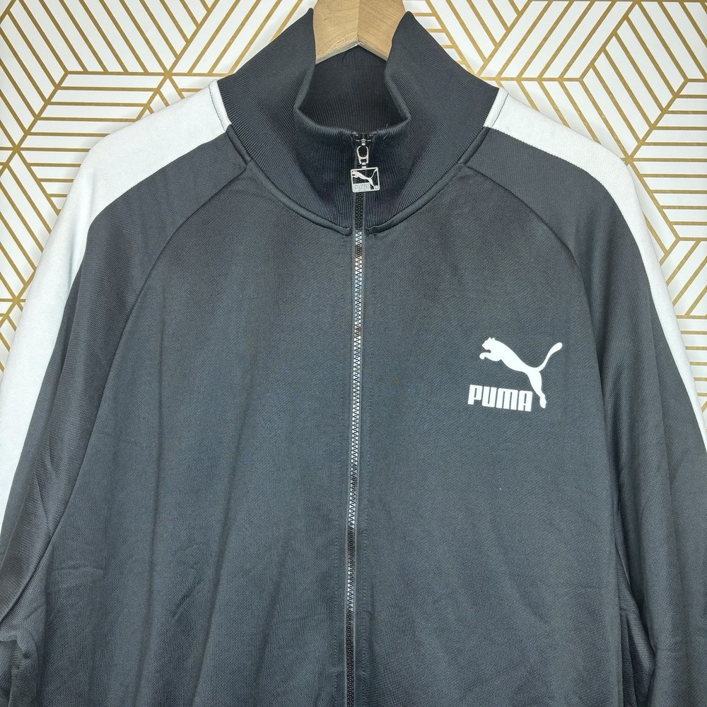 PUMA Iconic T7 Mens Lightweight Track Jacket Size 4XL Black Retro Skater‎ Grunge